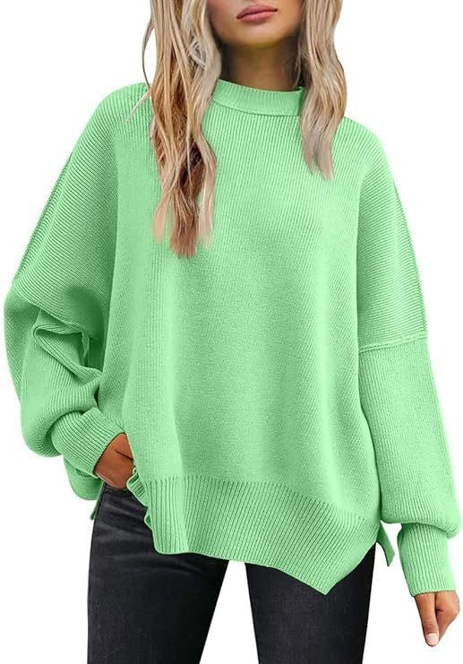 Women's Knitted Side Slit Pullover