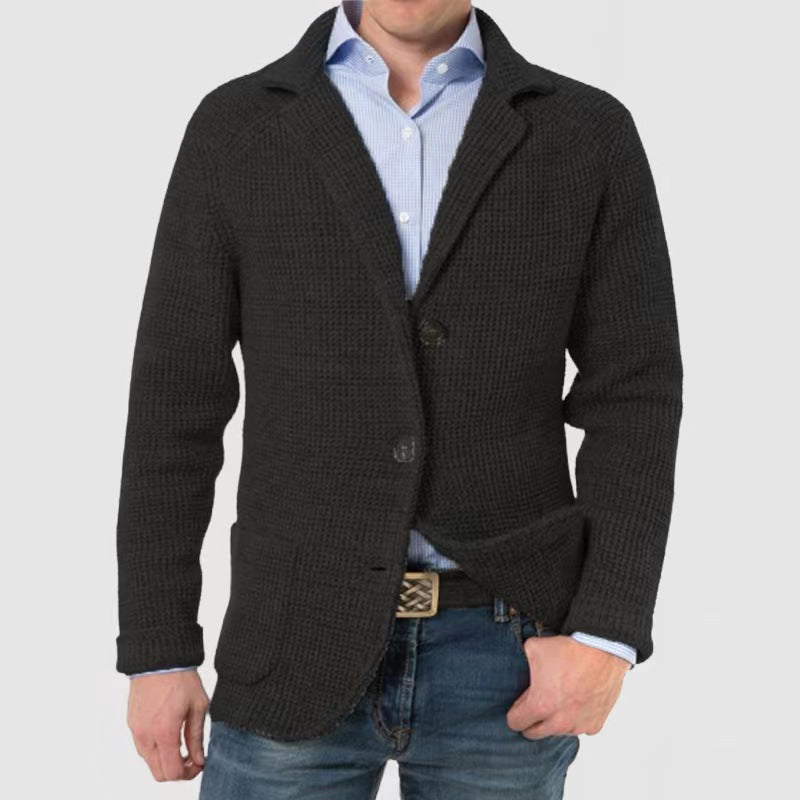 Stand Collar Cardigan Suit Casual Knitted Jacket