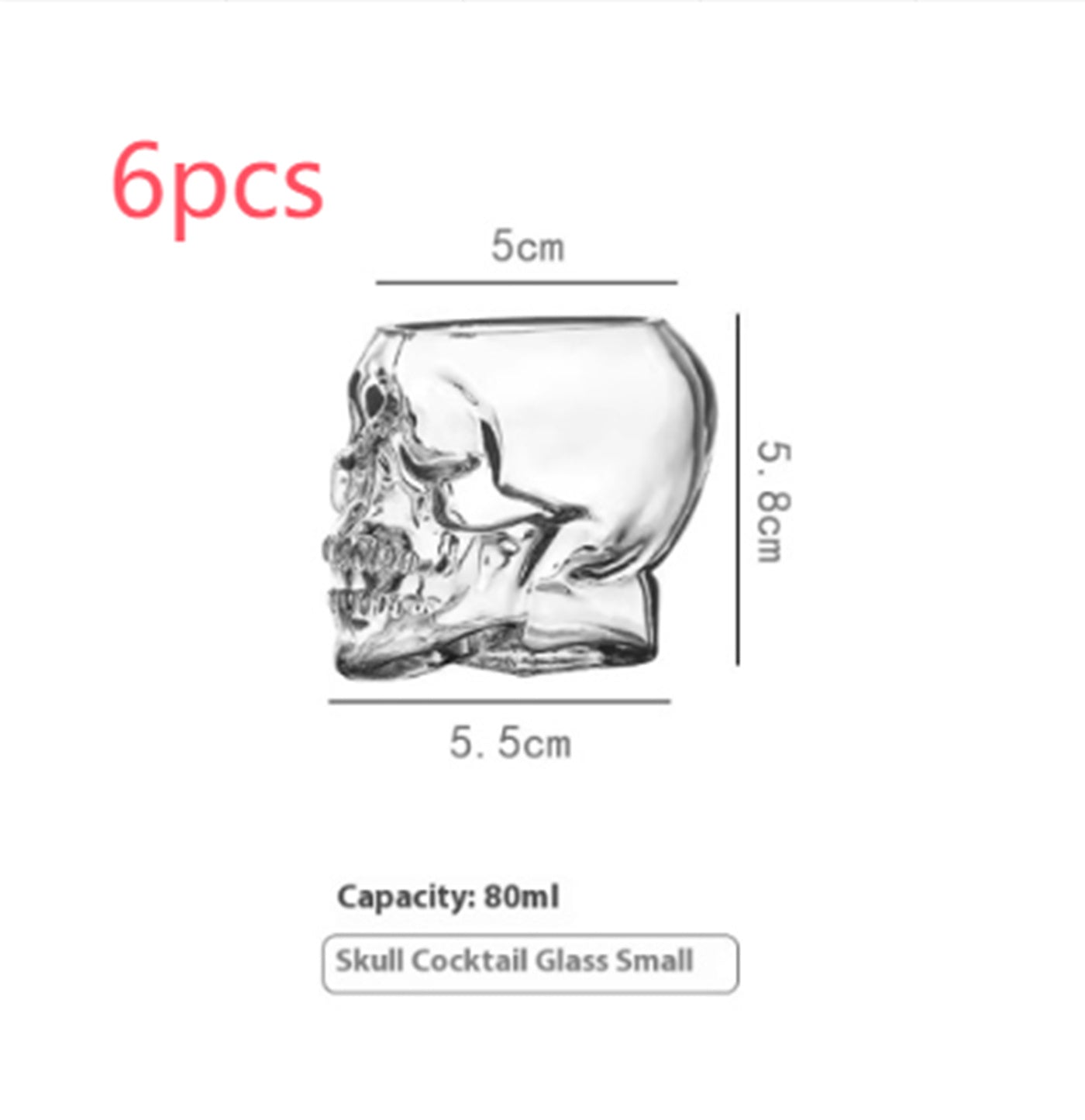 Skull Skull Glass Bottle Halloween Cup