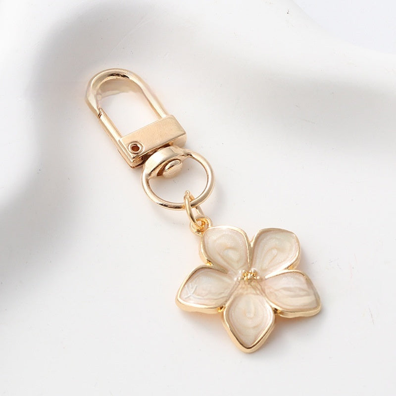 Cute Handmade Oil-spot Glaze Flowers Keychain