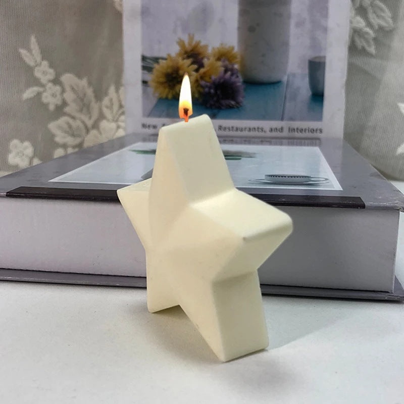 DIY 3D Five Pointed Star Candle Molds Pentagram