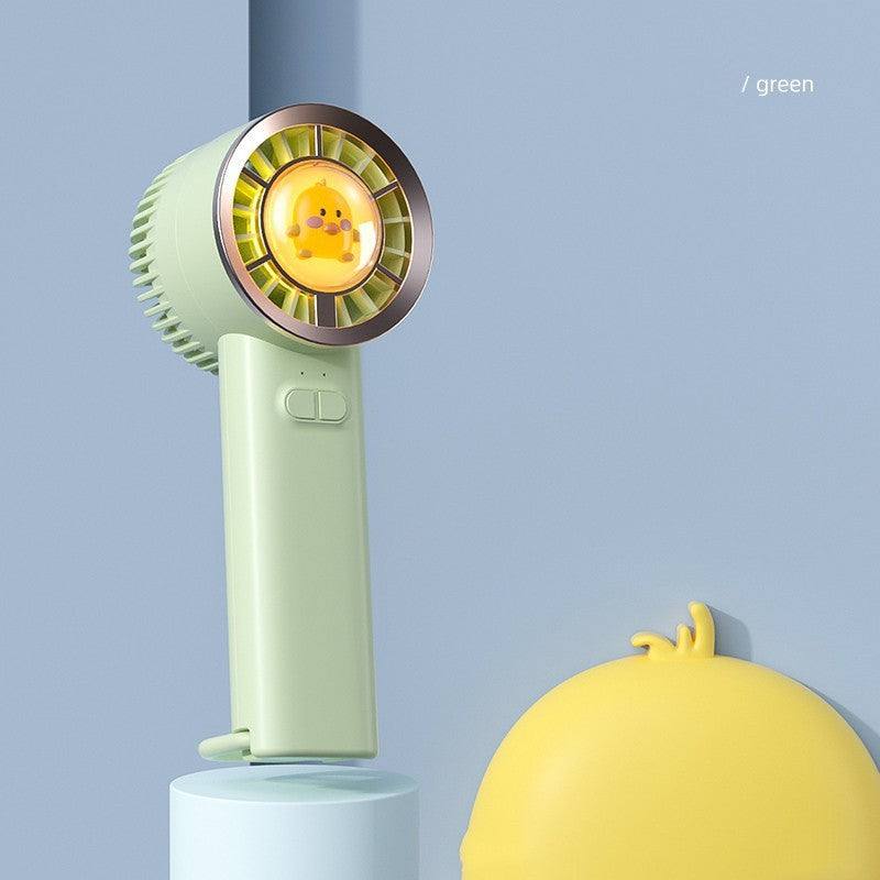 Ice Cooling Fan Handheld USB Rechargeable