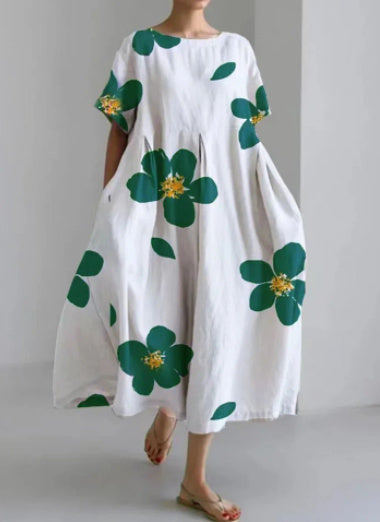 Women's 3D Printed Cotton-like Casual Fashion Dress