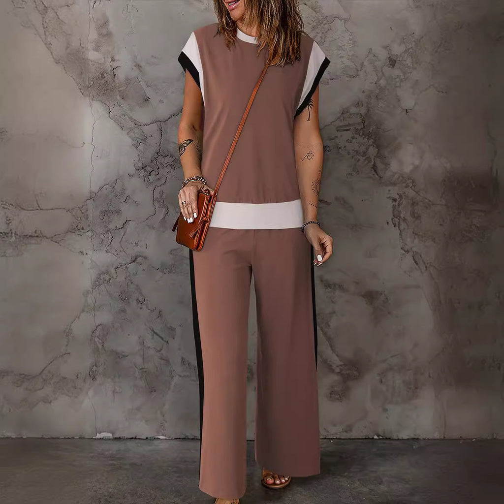 Color Matching Casual Suit Women's Thin Loose