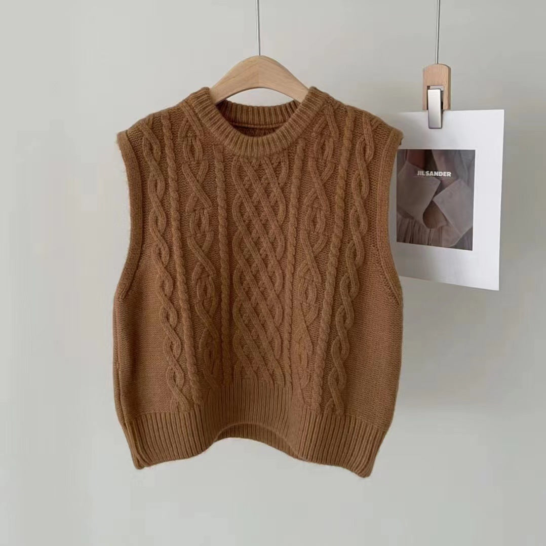 Women's Heavy Industry Retro Knitted Vest