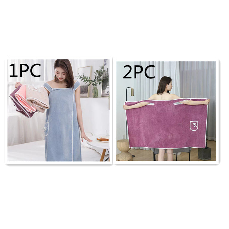 Coral Fleece Bath Skirt Pure Cotton Soft Water-absorbing Thickened Covered Bathrobe Chest-wrapped