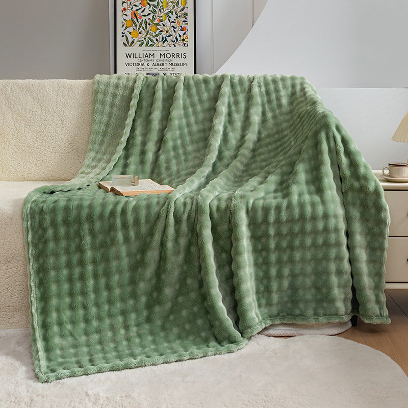 Bubble Flannel Blanket Air Conditioner Sofa Blanket