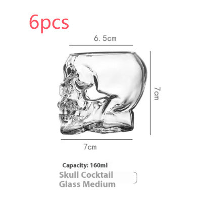 Skull Skull Glass Bottle Halloween Cup