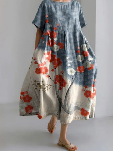 Ladies New 3D Craft Round Neck Dress