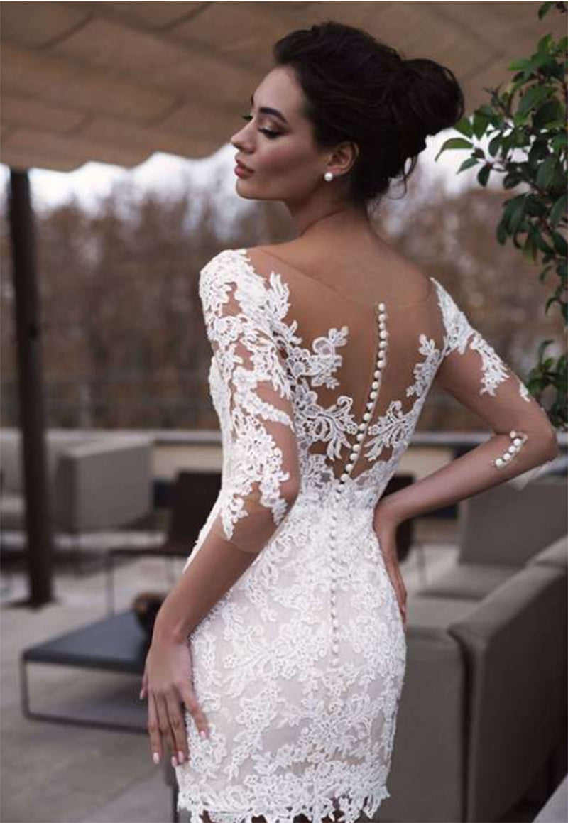 Women's Fashion Two-piece Fishtail Wedding Dress