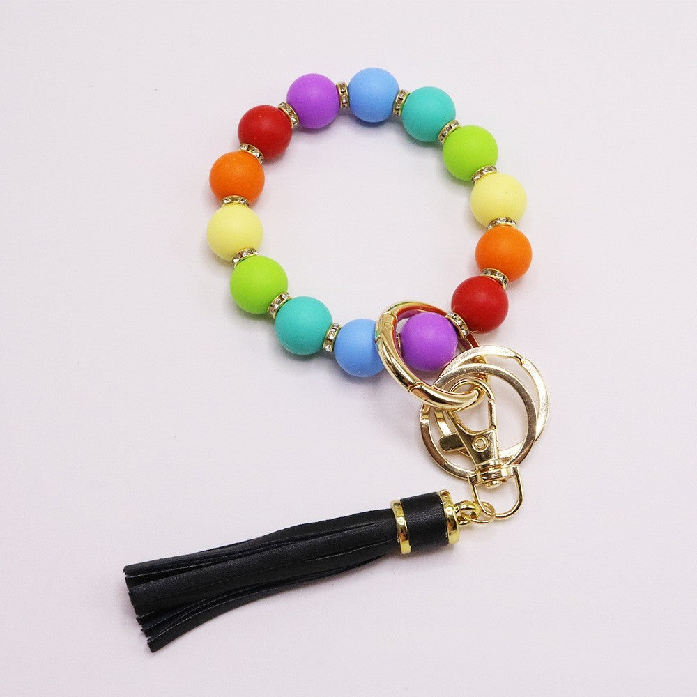 Silicone Beads Key Pendants Bracelet