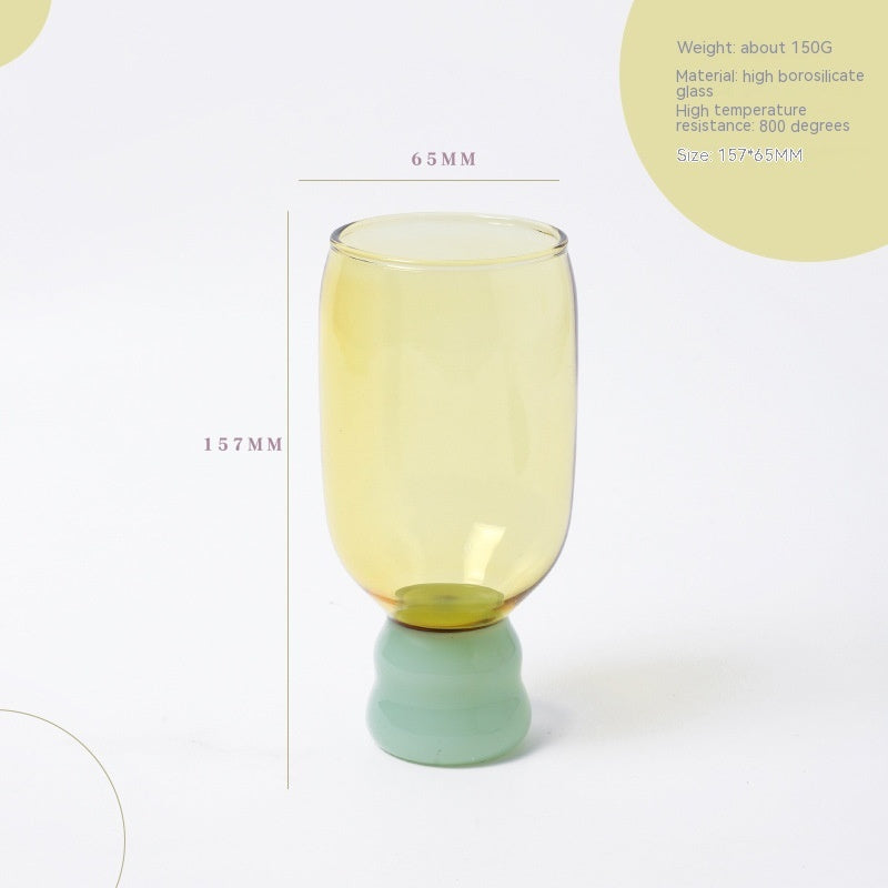 Contrast Color Colorful Glass Borosilicate High Temperature Resistant Household Windshield Washer Fluid Cup Wholesale