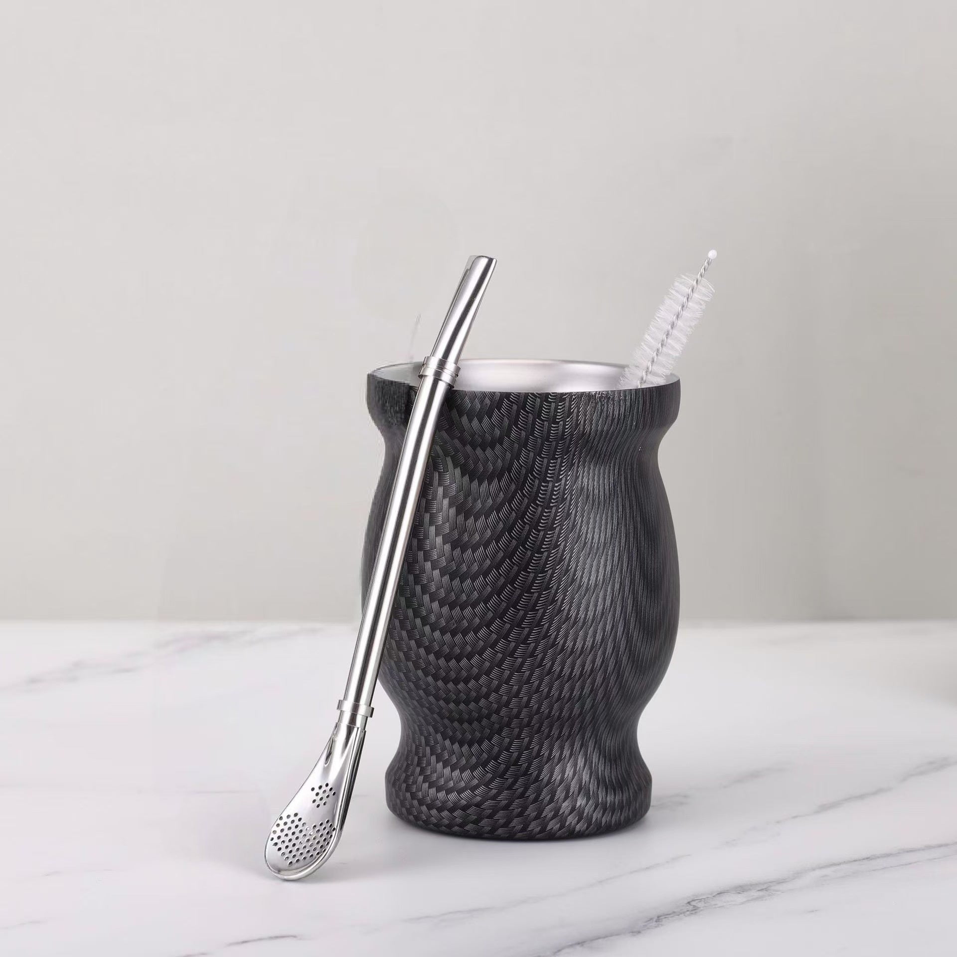 Stainless Steel Pear-shaped Tea Cup Insulation Double Layer