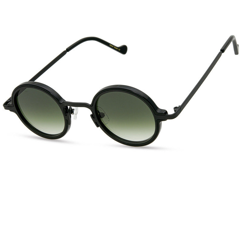 Retro Special Multicolor Niche Round Frame Sunglasses Neutral