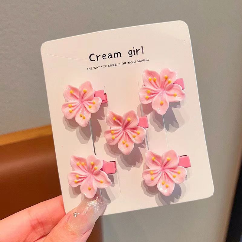 Cherry Blossom Cute Side Cropped Hair Clip Hair Rope