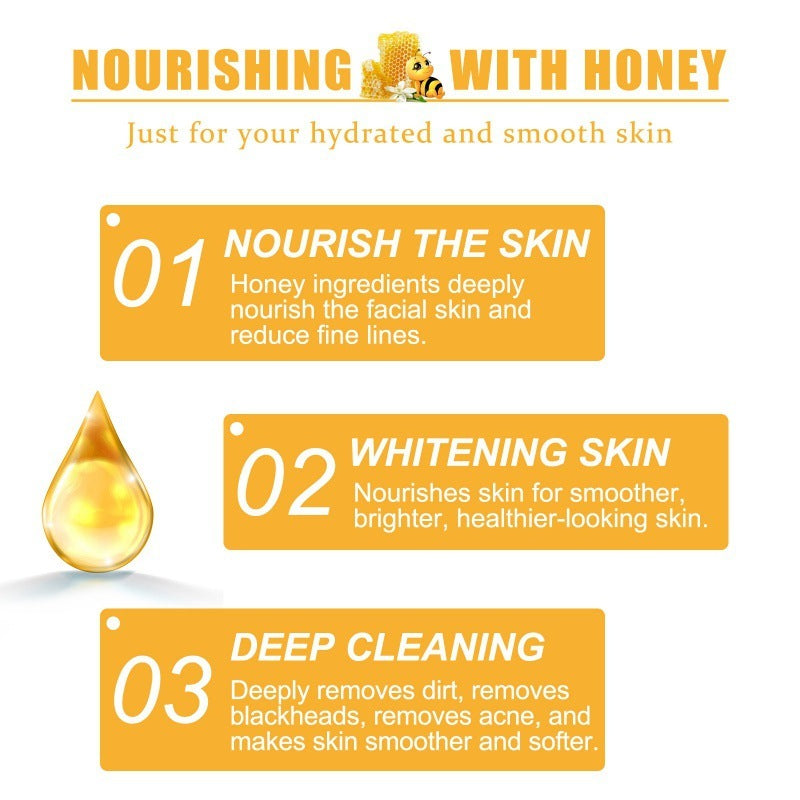 Honey Tearing Mask Nourishing Moisturizing Acne Skin Blackhead Removal Fading Wrinkle Firming
