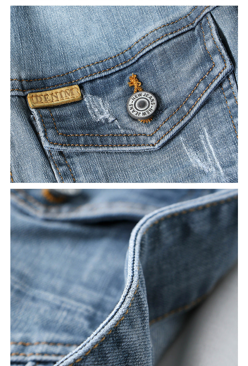 Fashion Men's Simple Lapel Denim Jacket