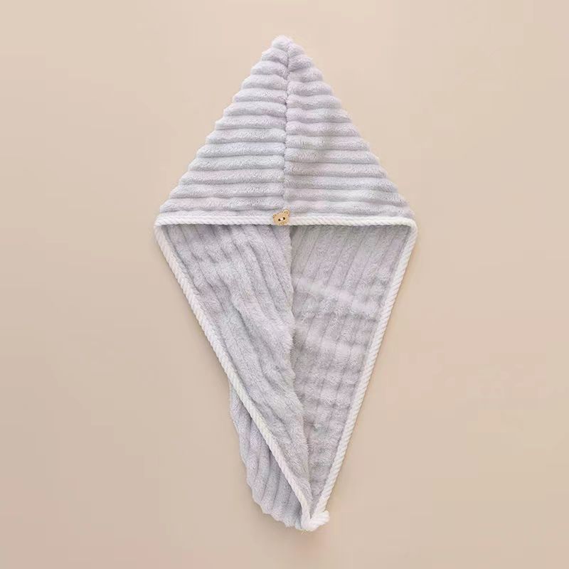 Wave Pattern Hair-drying Cap Towel Thick Soft And Strong