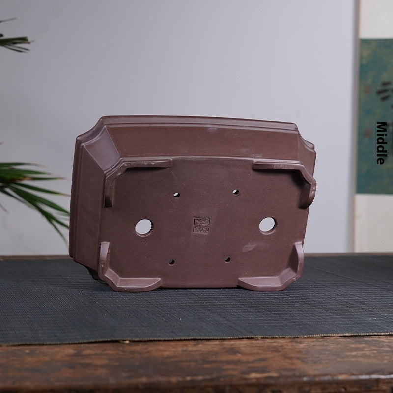 Purple Sand Flower Pot Ceramic Large Shallow Mouth Rectangular