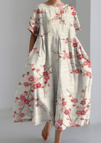 Women's 3D Printed Cotton-like Casual Fashion Dress