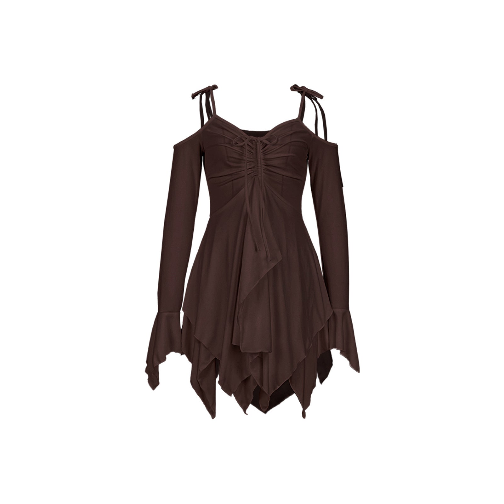 European And American Women's Clothing Irregular Spaghetti-strap Dress