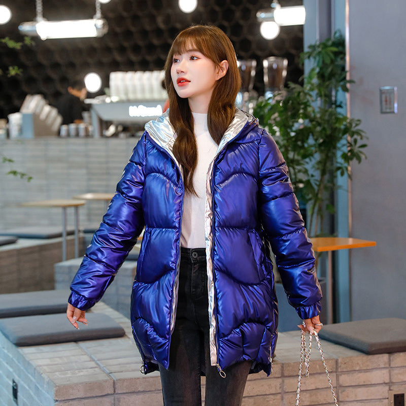 Mid-length Winter Loose Fashion Hooded Down Cotton Jacket