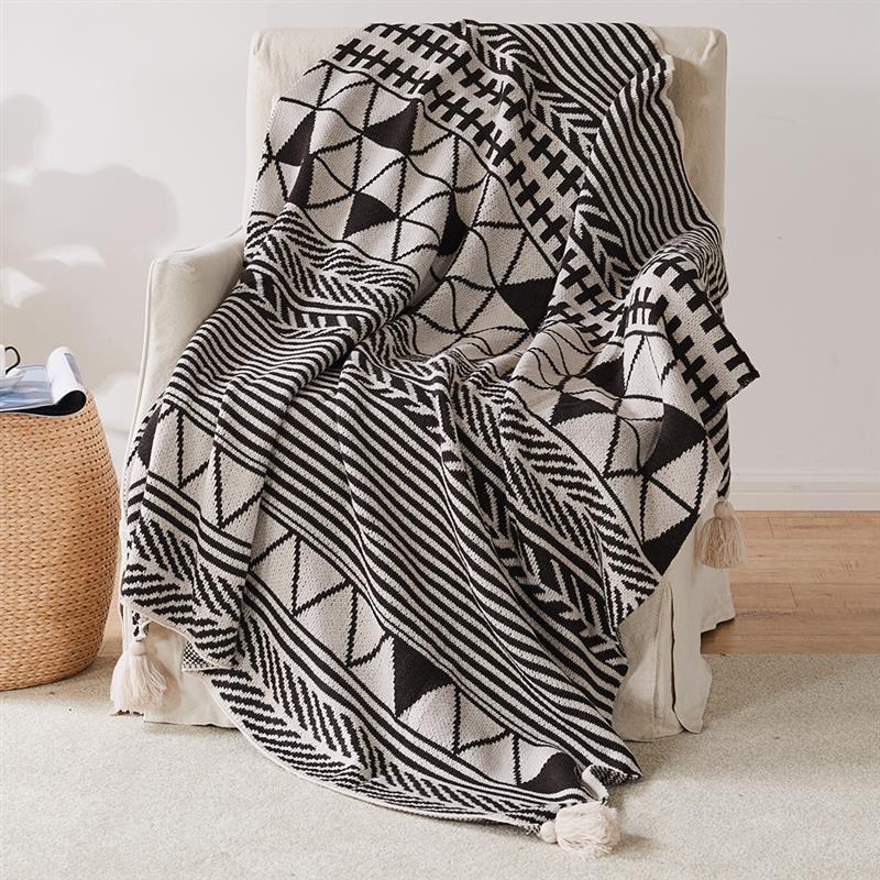 Household Bohemian Knitted Jacquard Shawl Blanket