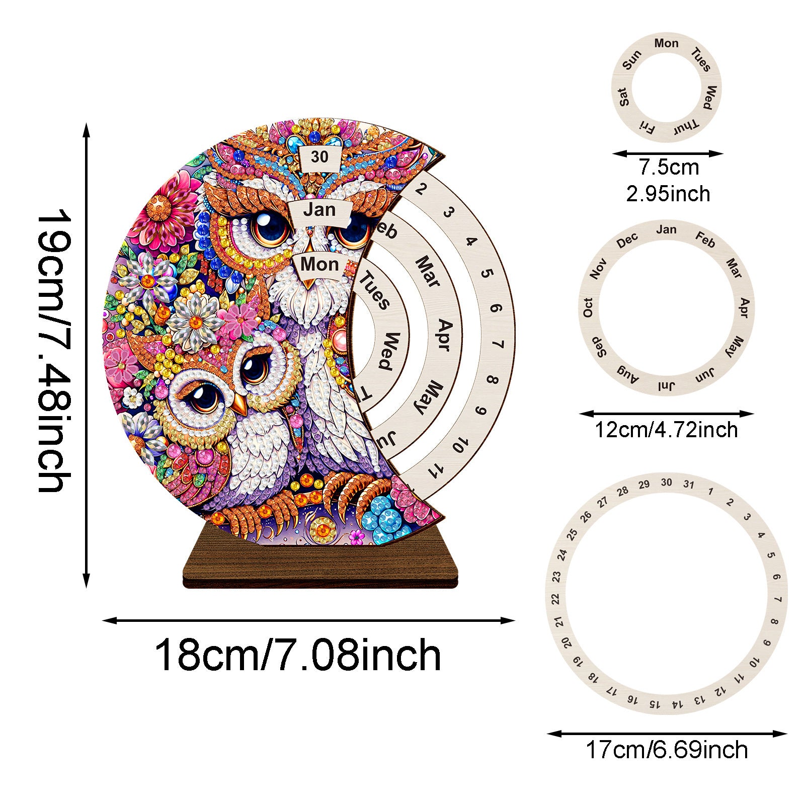 Desktop Decoration Diamond Painting Calendar Good Luck Comes Hallway