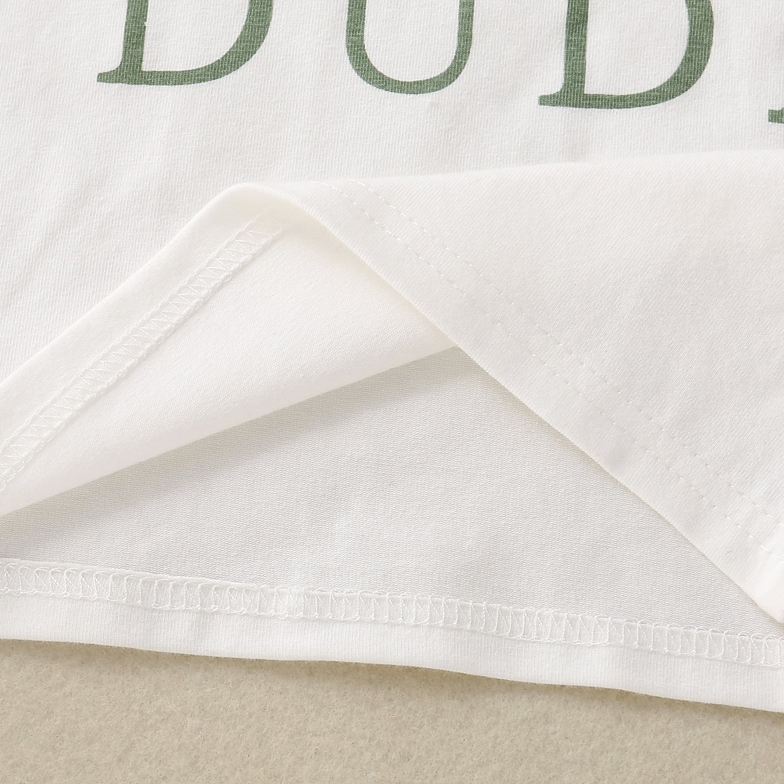 Children's Short Sleeve Color Contrast Patchwork English Printed T-shirt Suit