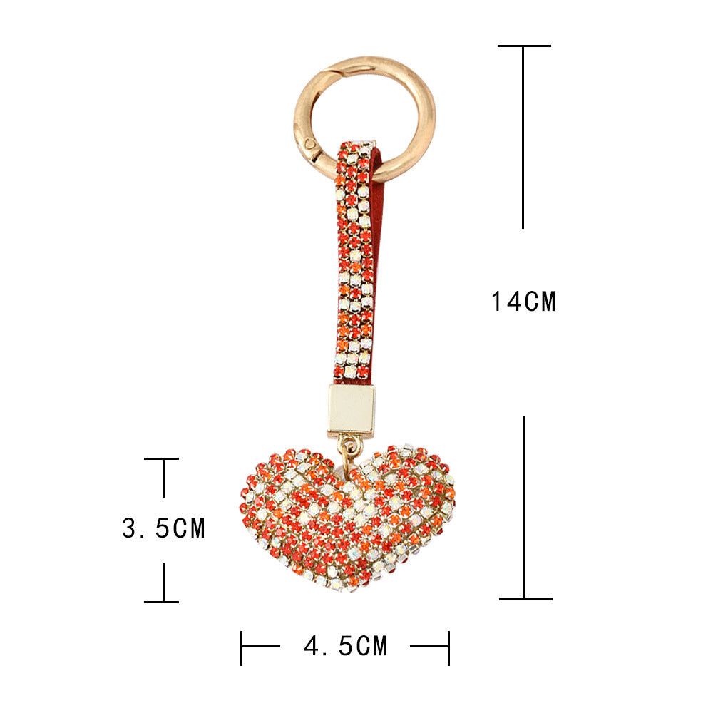 Creative Diamond Cute Heart Car Key Ring Pendant