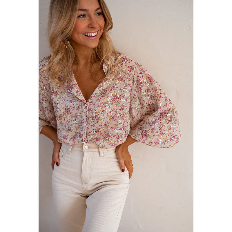 Fashion Single Row Multi-buckle Shirt For Women