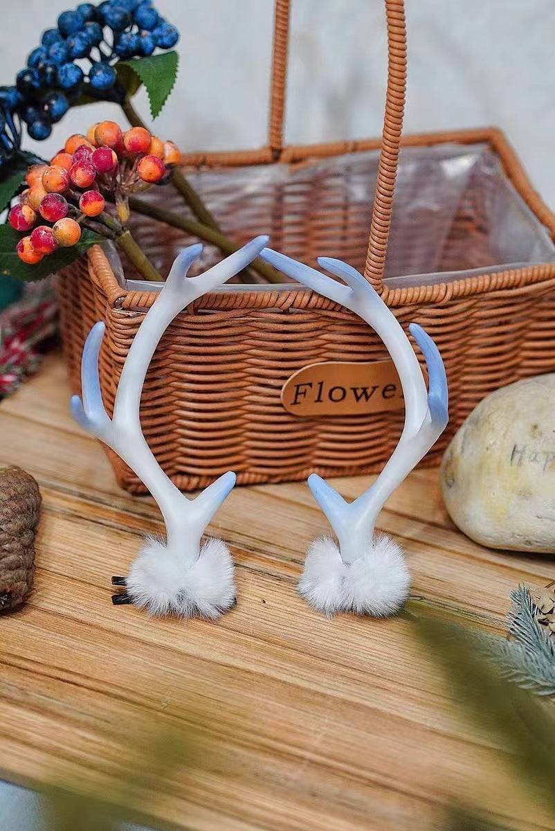 Antlers Christmas Headdress Hairpin Female