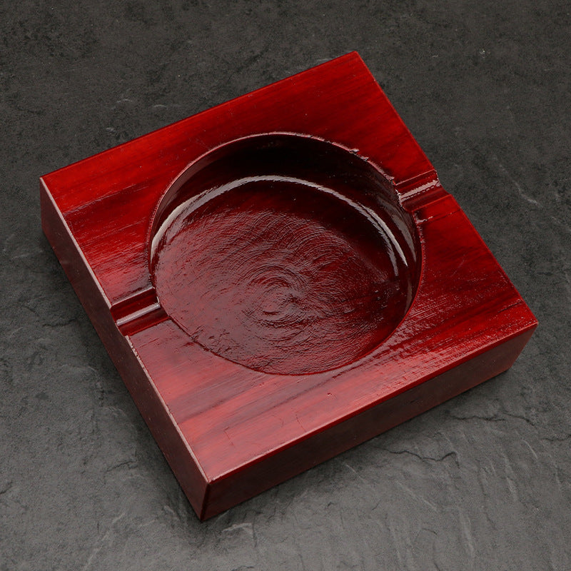 Creative Square Wooden Solid Wood Ashtray