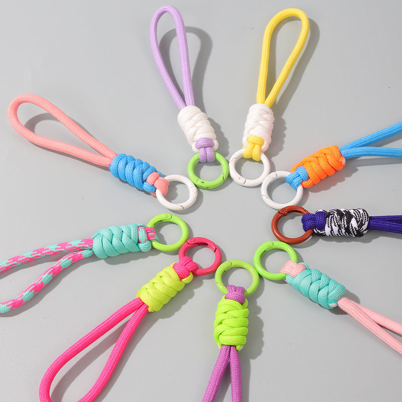 Color Matching Knotted Mobile Phone Lanyard Creative Weaving