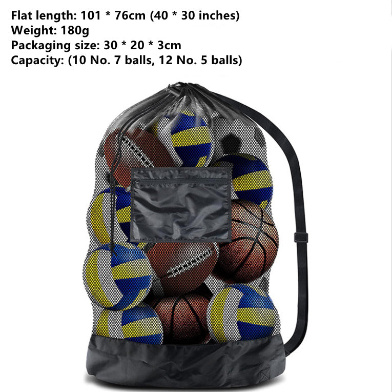 Heavy Mesh Basketball Football Volleyball Rugby Ball Net Pocket Ball Bag Buggy Bag