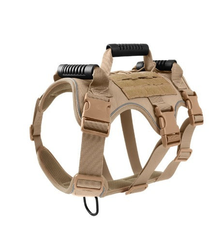 Pet Dog Anti-breakaway And Anti-rush Reflective Breathable Chest Harness For Walking Medium And Large Dogs, Tactical Chest Harness