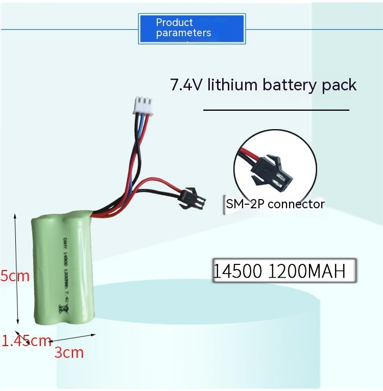Electric Toy 14500 Lithium Battery 3.7V 18650 7.4V