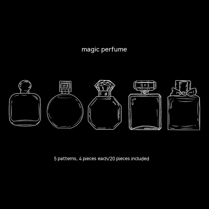 Dried Flower Bookmark Creative Glass Bottle Container PET Sticker Bookmark