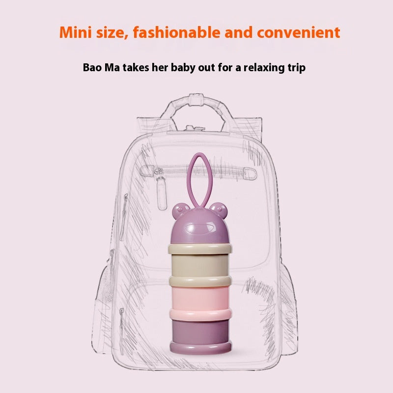 Colored Baby Three-layer Milk Powder Boxes Independent Layered Milk Container