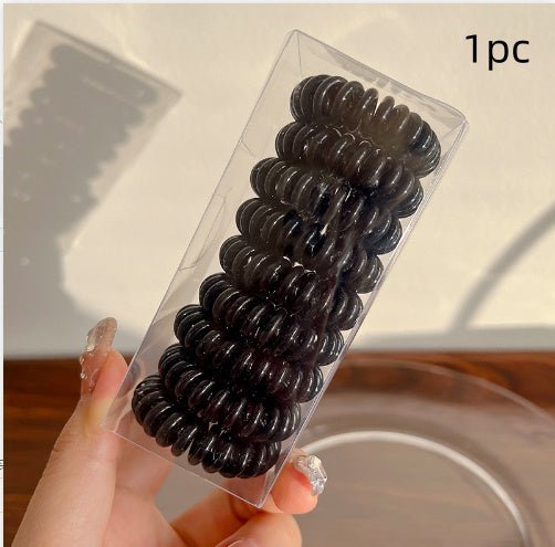 9 Boxed Gradient Gray Phone Line Hair Ring