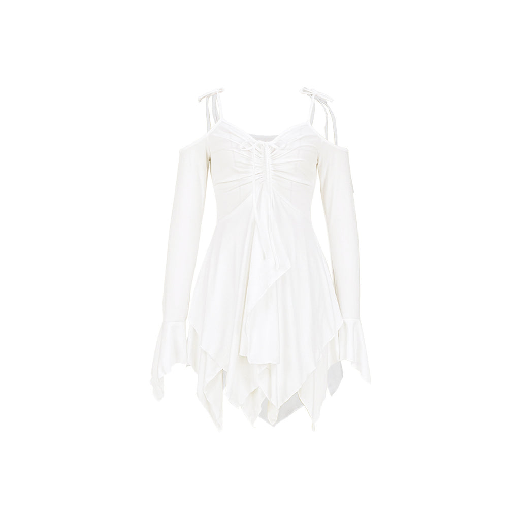 European And American Women's Clothing Irregular Spaghetti-strap Dress