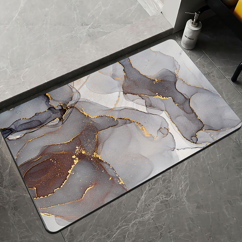 Marble Pattern Soft Diatom Ooze Absorbent Floor Mat
