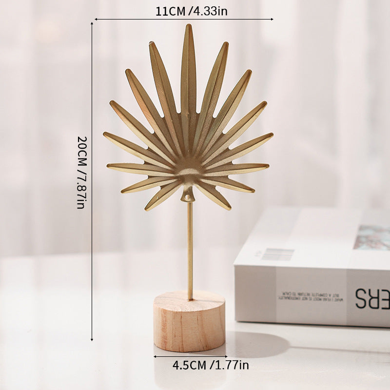 Creative Home Living Room Entrance And Wine Cabinet Decorations Wrought Iron Ginkgo Leaf Ornaments