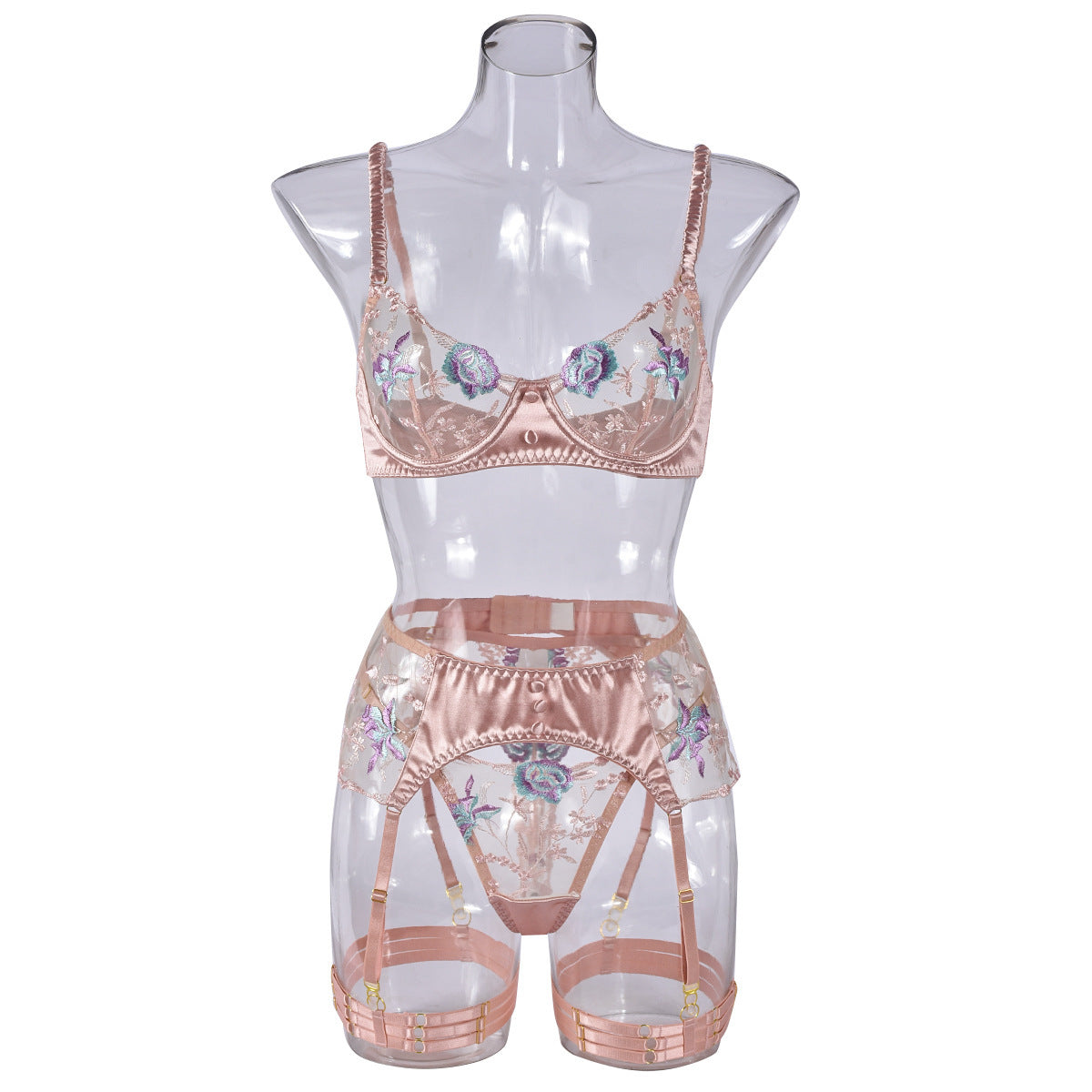 Embroidery And Satin High-elastic Comfortable Heavy Craft Four-piece Set