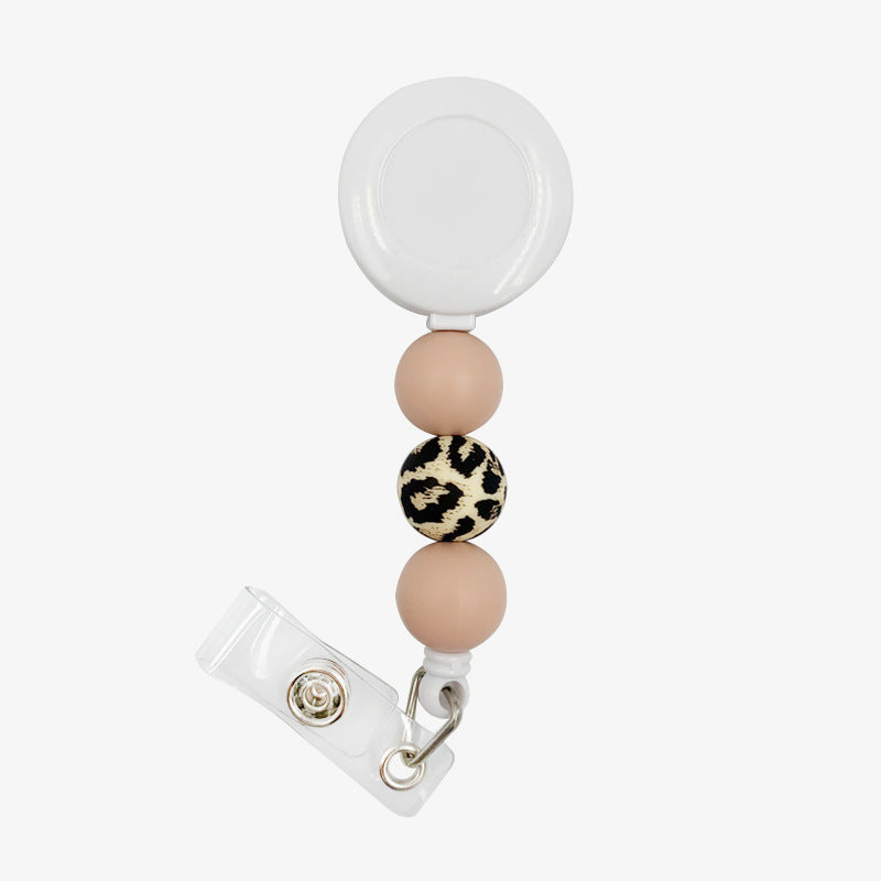 Badge Student ID Card Badge Silicone Bead Keychain