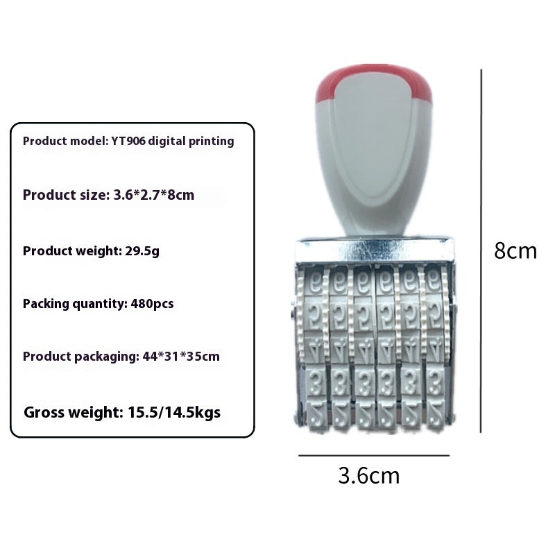 Adjustable Year Month Day Roller Wheel Manual Account