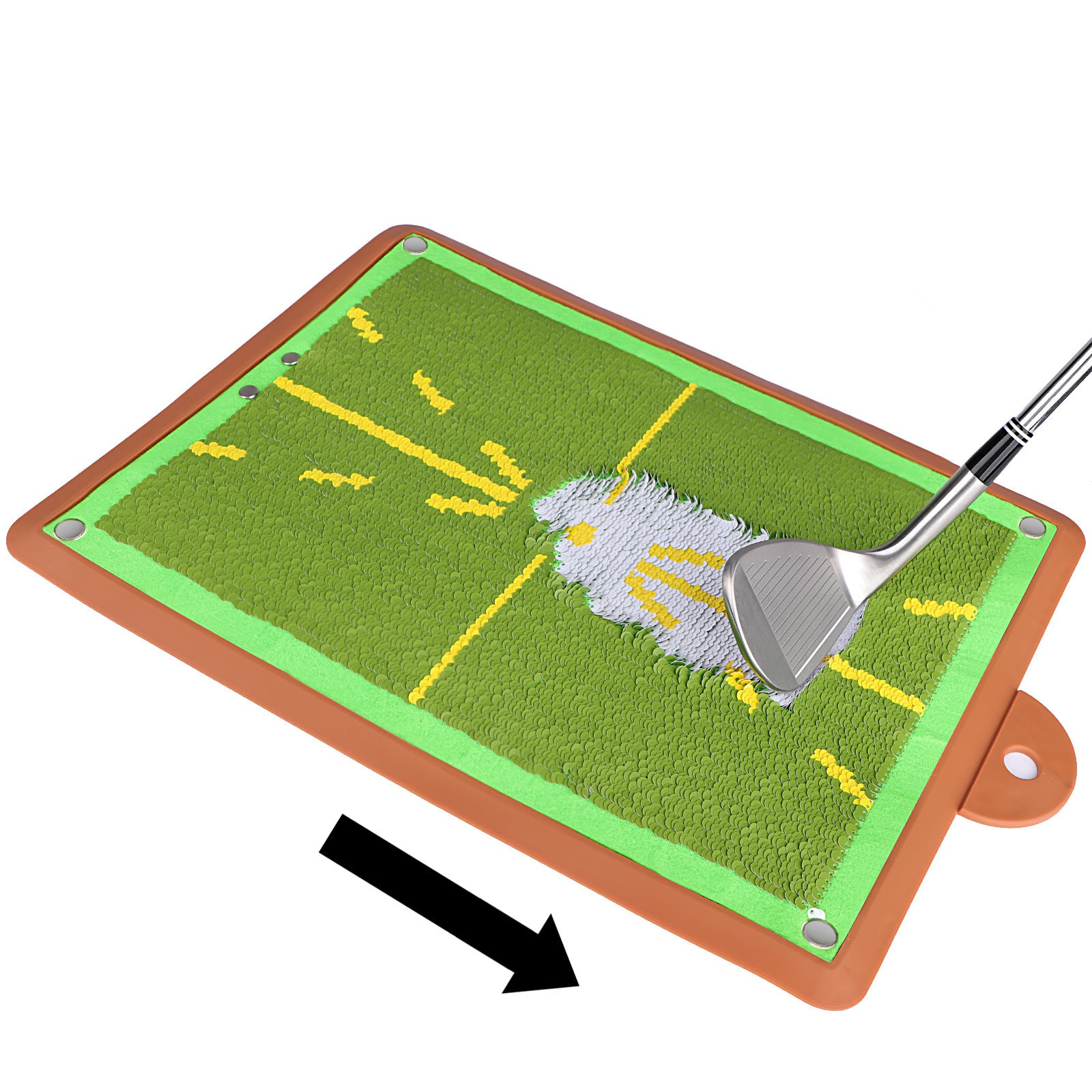 Golf Swing Track Direction Detection Pad