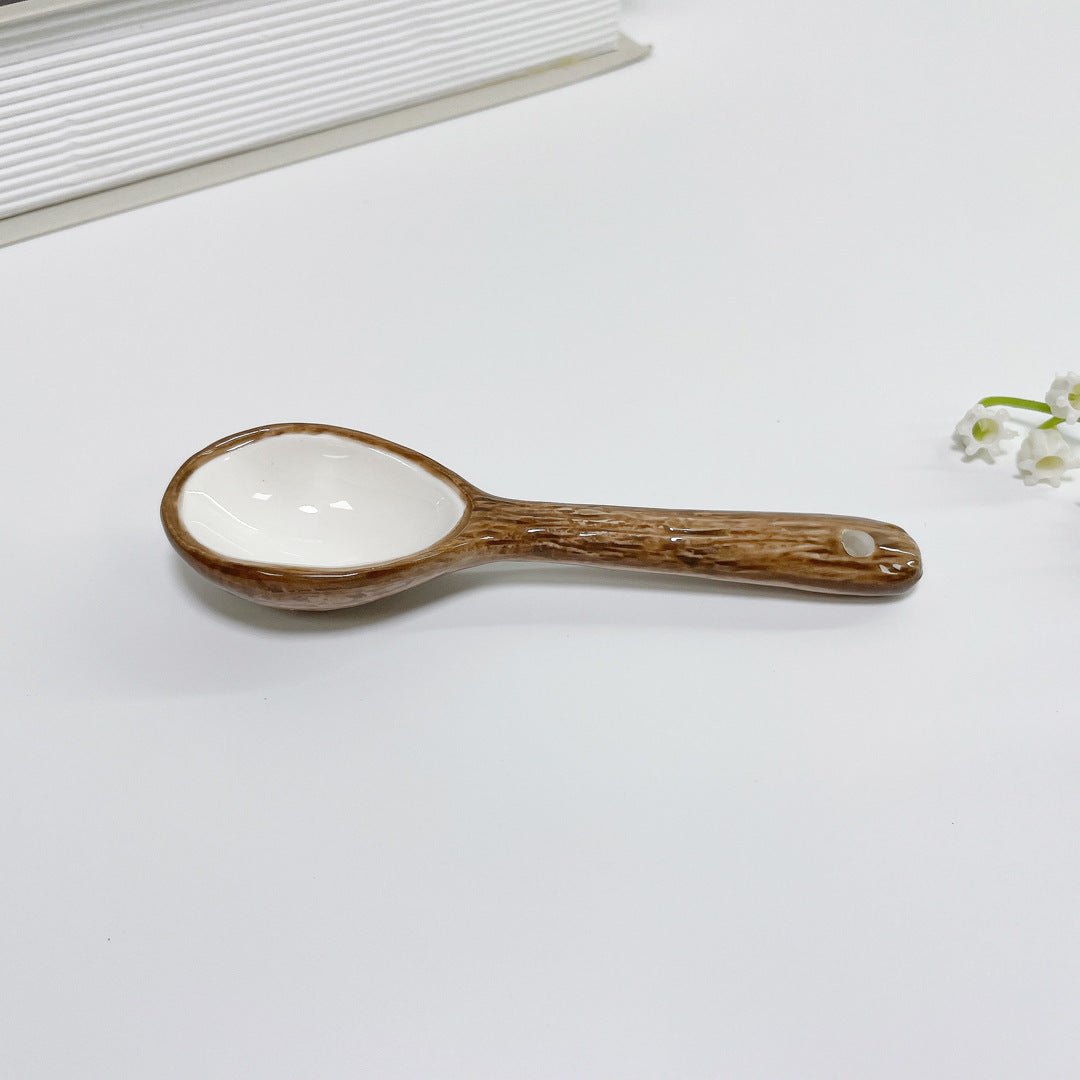 Vintage Hand-pinching Irregular Ceramic Mark Coconut Cup