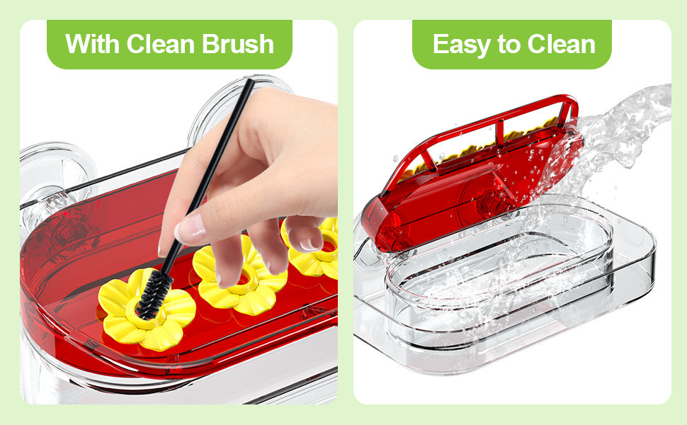 Plastic Suction Cup Window Hummingbird Feeder