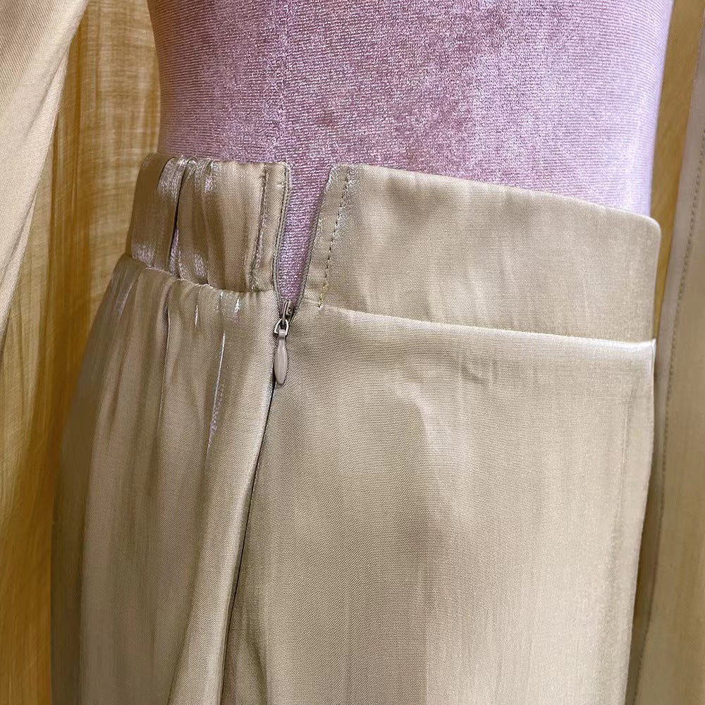 Lace Up Top Skirt Two-piece Set